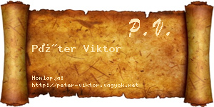 Péter Viktor névjegykártya