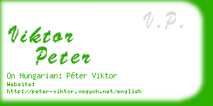 viktor peter business card